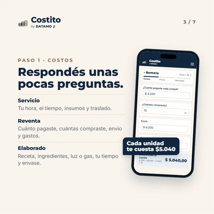 Costito paso 1: costos