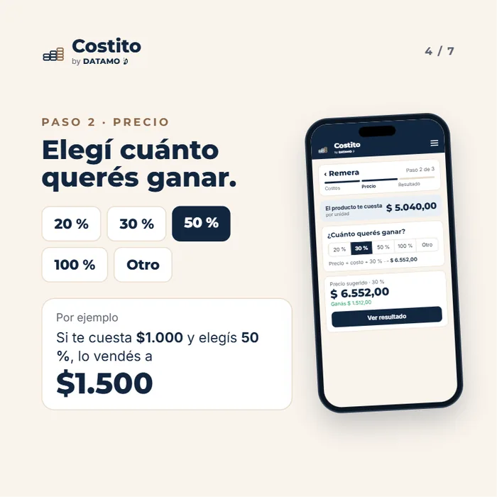 Costito paso 2: precio